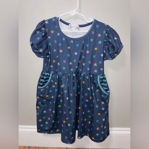 TwoCan blue midnight stars dress boutique toddler 6-7T girly